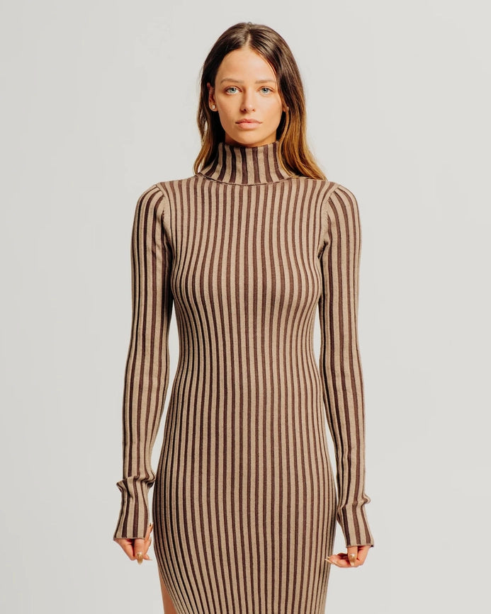 Cara Dress Beige-Dress-Torn By Ronny Kobo-XS-Beige-Urbanheer