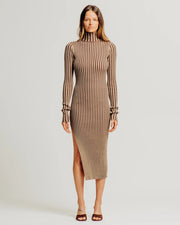 Cara Dress Beige-Dress-Torn By Ronny Kobo-XS-Beige-Urbanheer