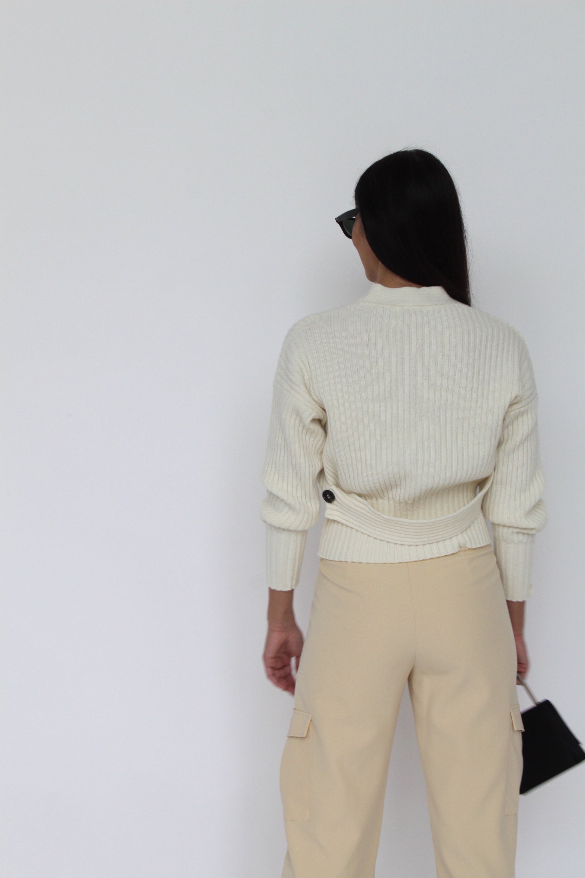 Cardigan In Misto Cashmere - Anis-CARDIGAN-Tenné-XS-PANNA-Urbanheer