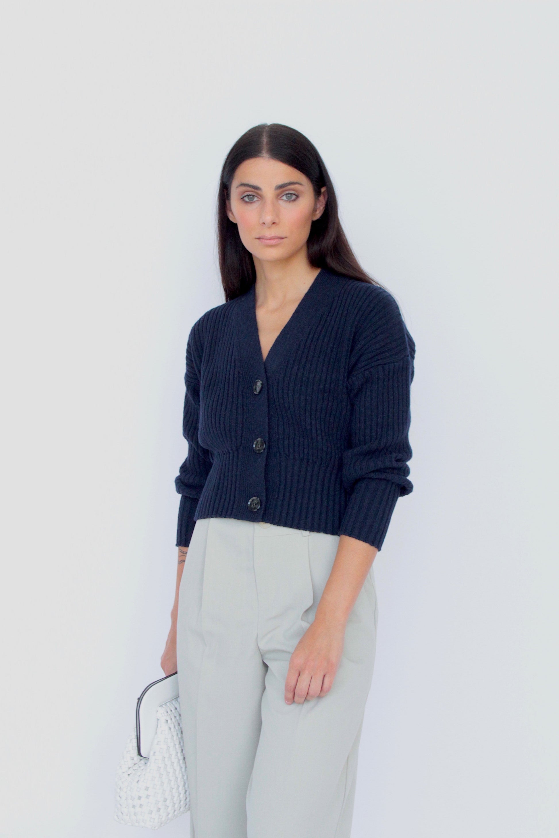 Cardigan In Misto Cashmere - Anis-CARDIGAN-Tenné-XS-PANNA-Urbanheer