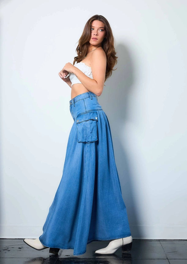 Cargo Full Skirt-Camisole-Vibrant M.i.U-S-Medium Stone-Urbanheer