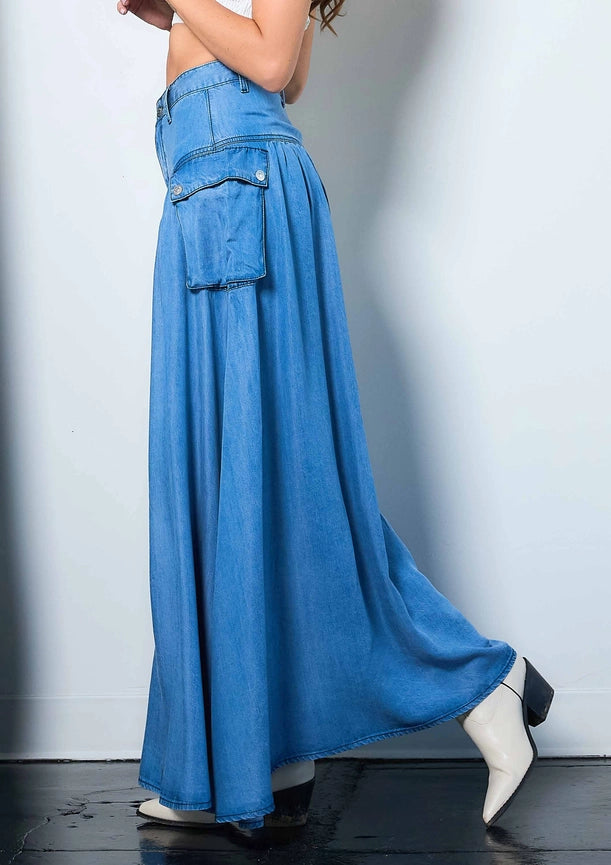 Cargo Full Skirt-Camisole-Vibrant M.i.U-S-Medium Stone-Urbanheer