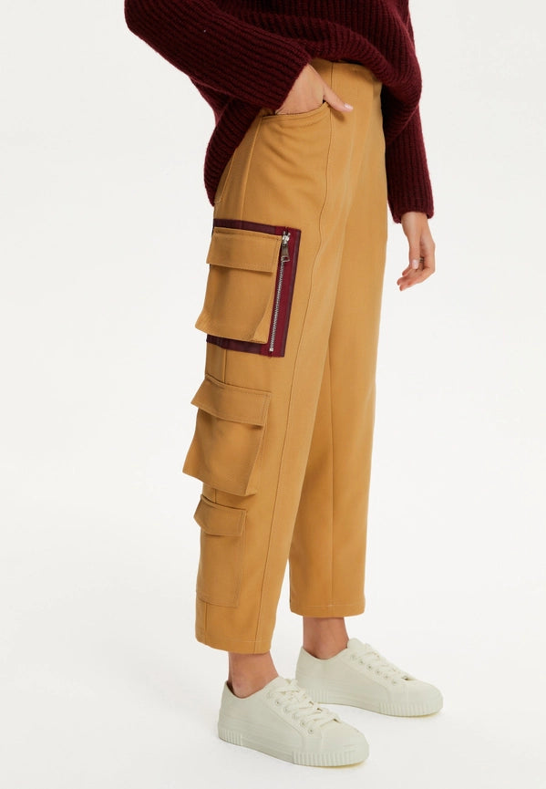 Cargo Pocket Pants-Pants-NOCTURNE-XS-Camel-Urbanheer