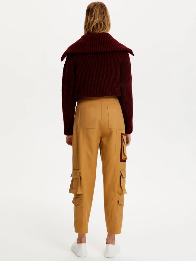 Cargo Pocket Pants-Pants-NOCTURNE-XS-Camel-Urbanheer