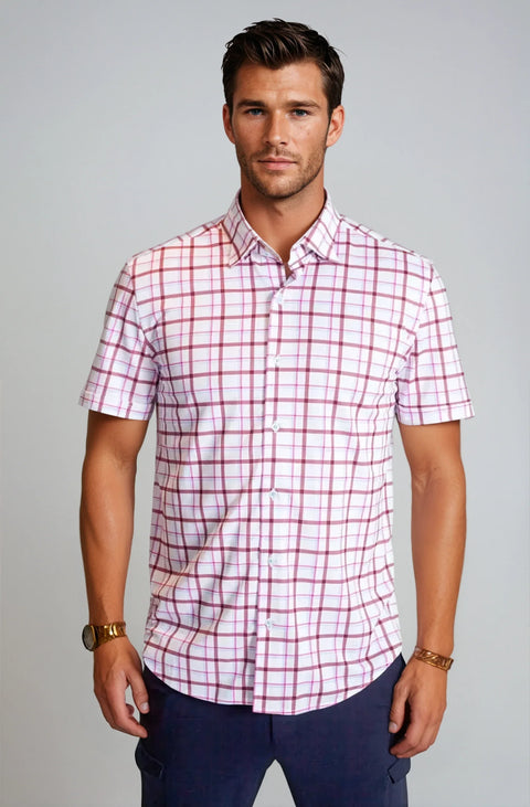 Carnaby Plaid Short Sleeve Tech Shirt