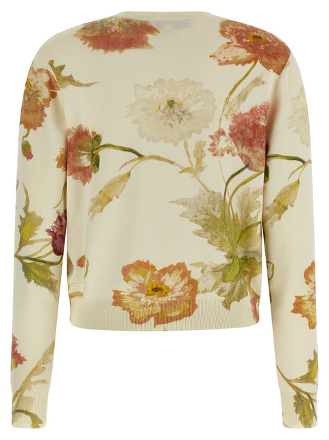 Carolina Herrera Floral Print Cardigan