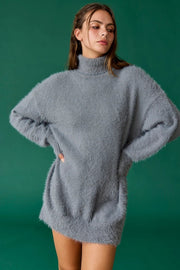 Caroline Sweater Dress Charcoal-Dress-Papermoon-S-Charcoal-Urbanheer