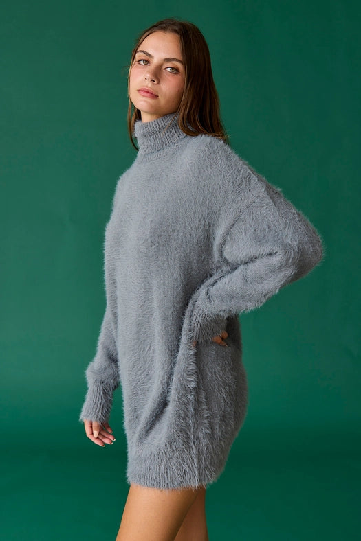 Caroline Sweater Dress Charcoal-Dress-Papermoon-S-Charcoal-Urbanheer