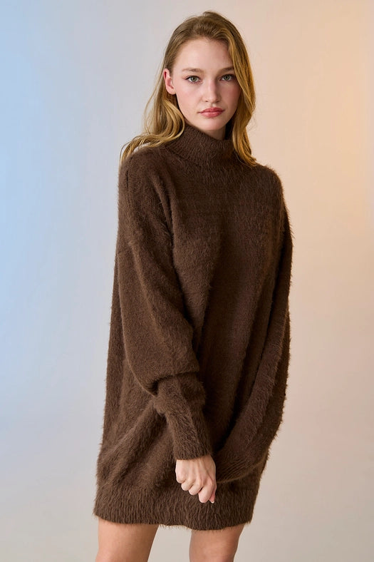 Caroline Sweater Dress Choco-Dress-Papermoon-S-Choco-Urbanheer