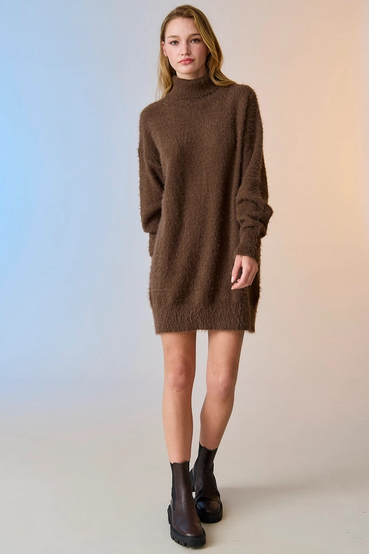 Caroline Sweater Dress Choco-Dress-Papermoon-S-Choco-Urbanheer