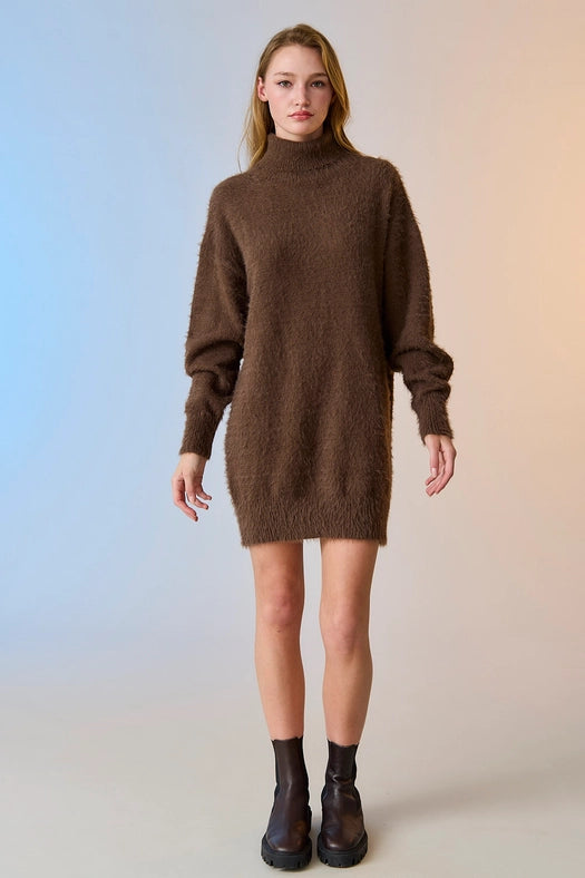 Caroline Sweater Dress Choco-Dress-Papermoon-S-Choco-Urbanheer