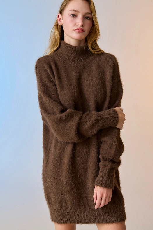 Caroline Sweater Dress Choco-Dress-Papermoon-S-Choco-Urbanheer