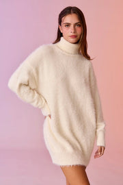 Caroline Sweater Dress Cream-Dress-Papermoon-S-Cream-Urbanheer