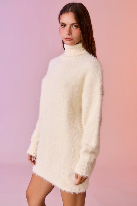 Caroline Sweater Dress Cream-Dress-Papermoon-S-Cream-Urbanheer