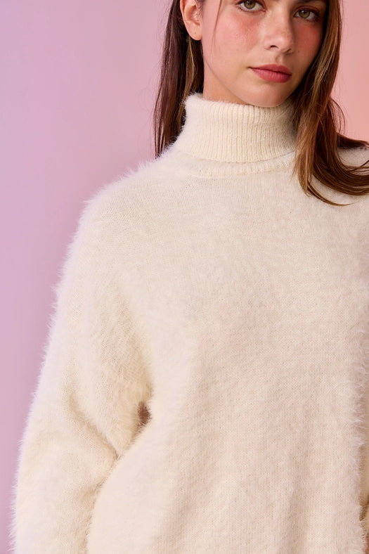 Caroline Sweater Dress Cream-Dress-Papermoon-S-Cream-Urbanheer