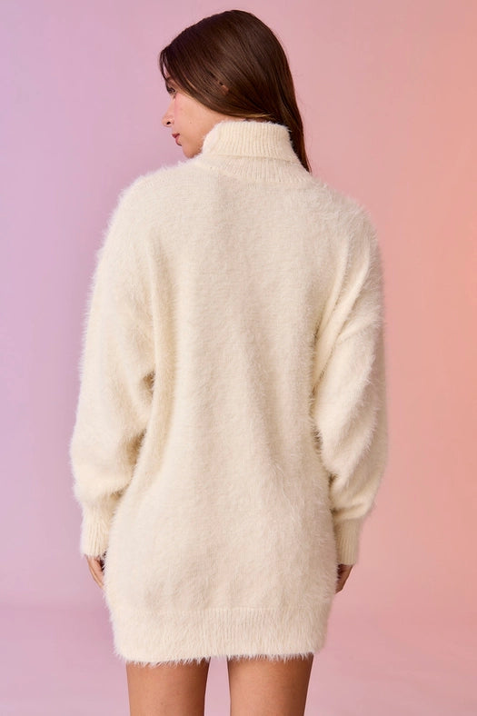 Caroline Sweater Dress Cream-Dress-Papermoon-S-Cream-Urbanheer