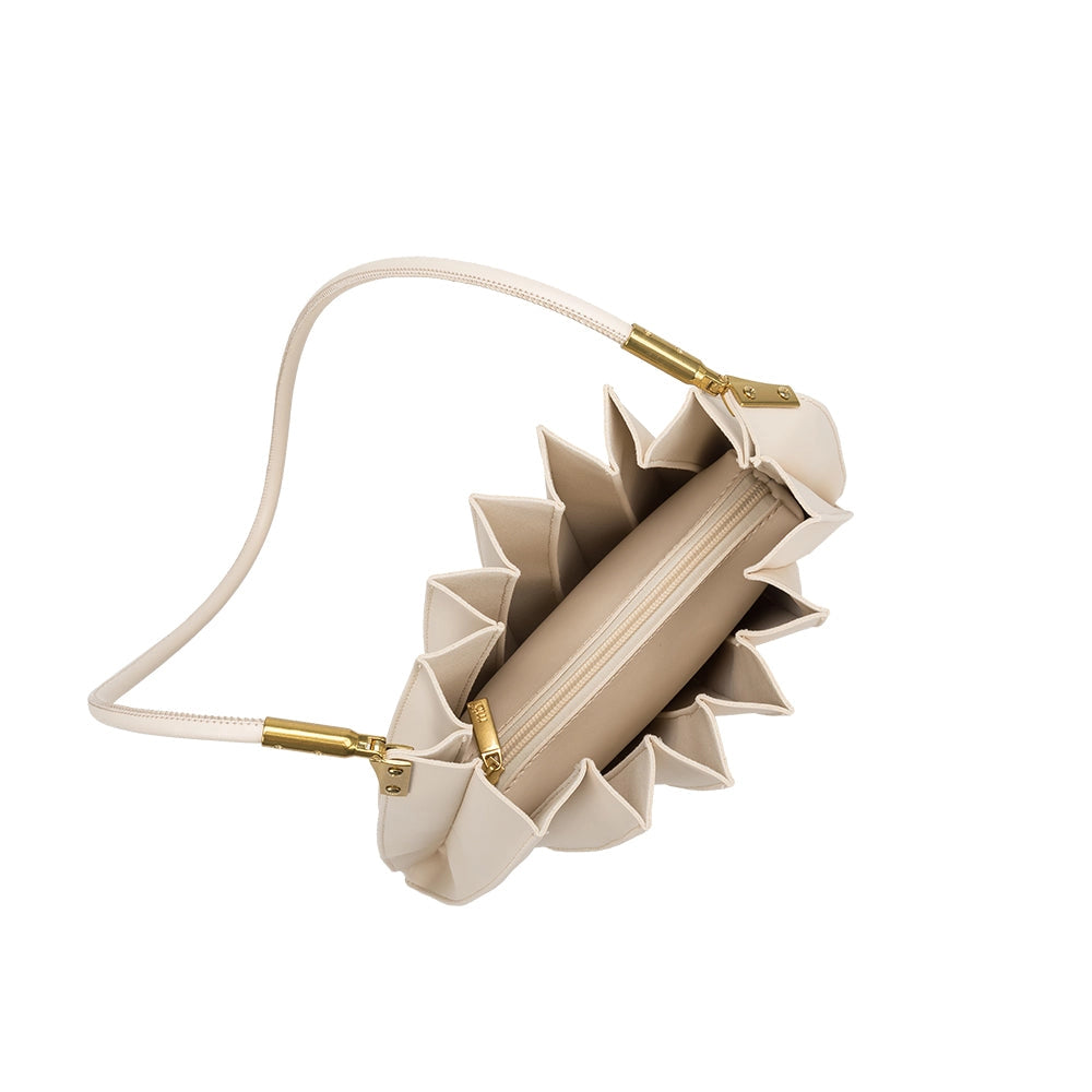 Carrie Pleated Vegan Leather Shoulder Bag