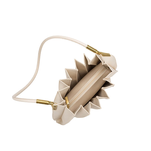 Carrie Pleated Vegan Leather Shoulder Bag