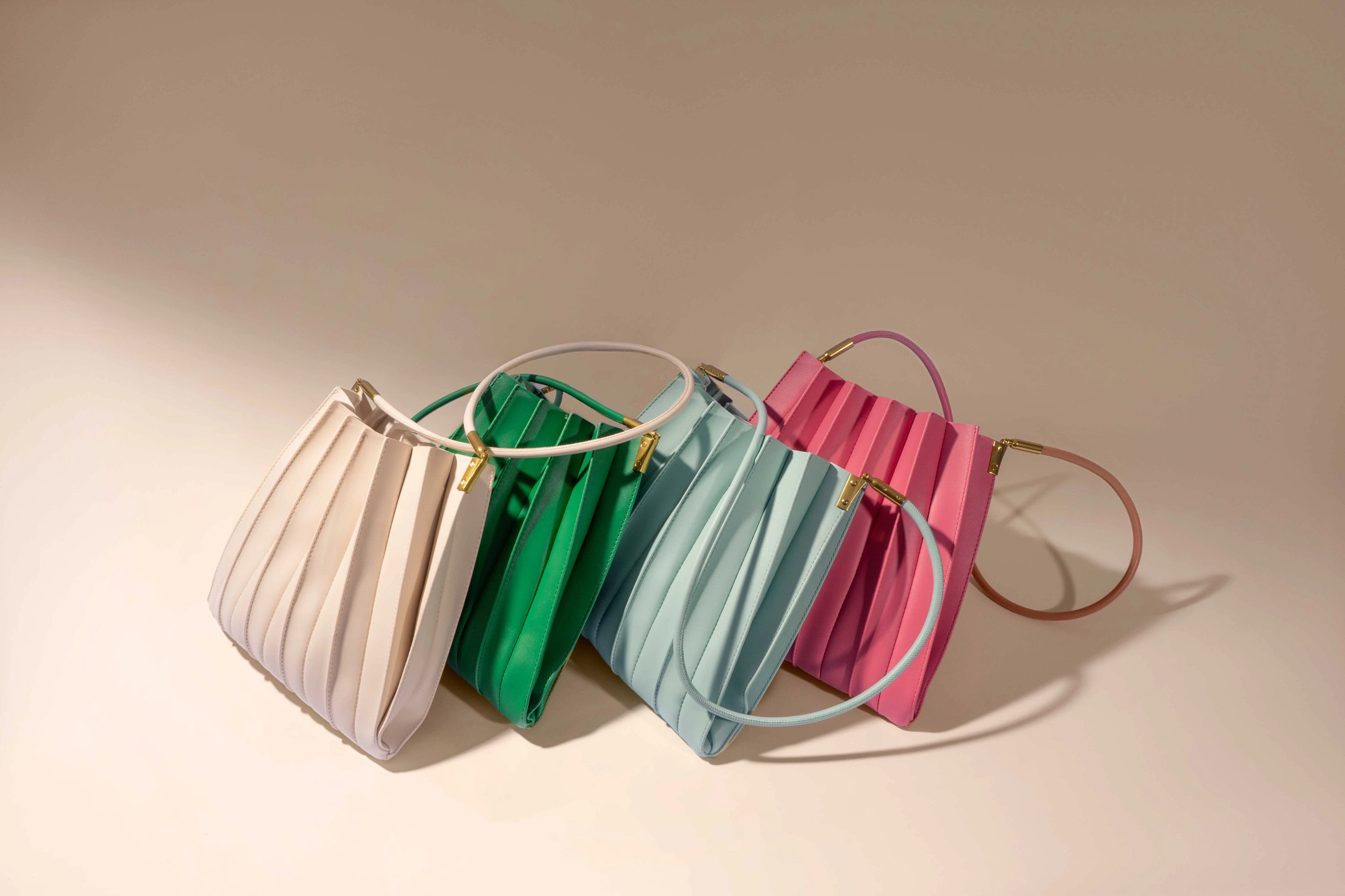 Carrie Pleated Vegan Leather Shoulder Bag