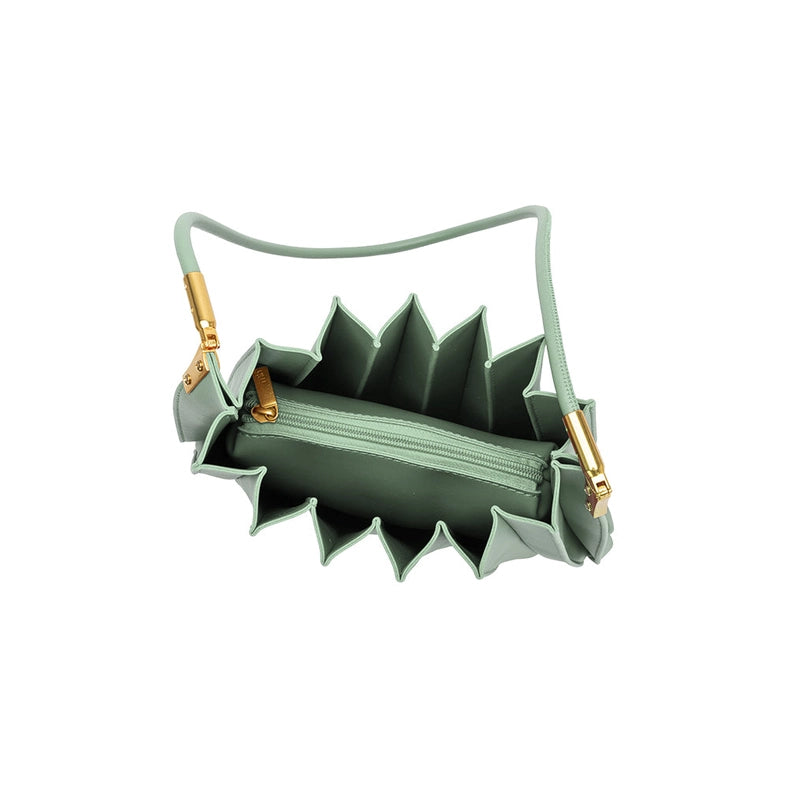 Carrie Sage Pleated Vegan Shoulder Bag-Bag-Melie Bianco-11"W x 10"H x 2.7"D-Urbanheer