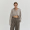 Carter Waffle Polo Sweater Knit Top H. GREY-Top-Crescent-XS-H. GREY-Urbanheer