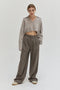 Carter Waffle Polo Sweater Knit Top H. GREY-Top-Crescent-XS-H. GREY-Urbanheer