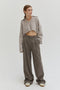 Carter Waffle Polo Sweater Knit Top H. GREY-Top-Crescent-XS-H. GREY-Urbanheer
