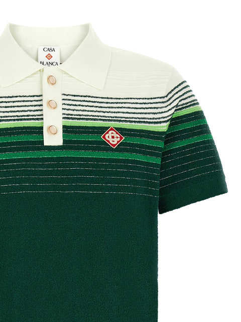 Casablanca Bouclé Stripes Polo Shirt