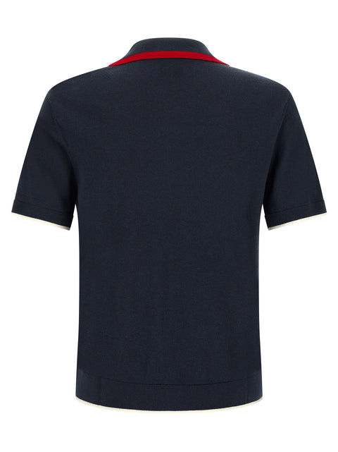 Casablanca Knit Polo Shirt With Zip