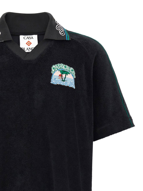 Casablanca Towelling Jacquard Polo Shirt