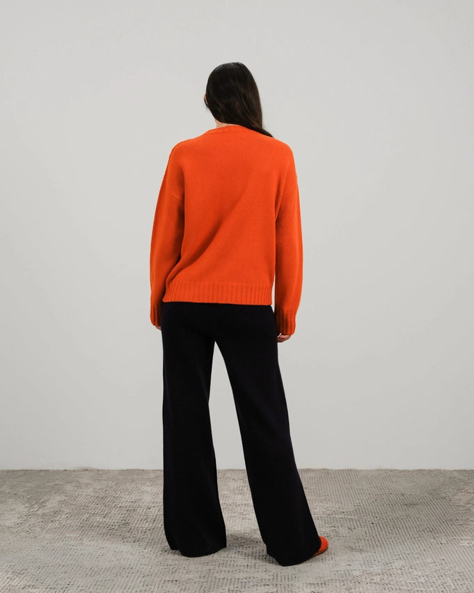 Cashmere Blend Braided Sweater arancia-Sweater-LÈMME-S-arancia-Urbanheer