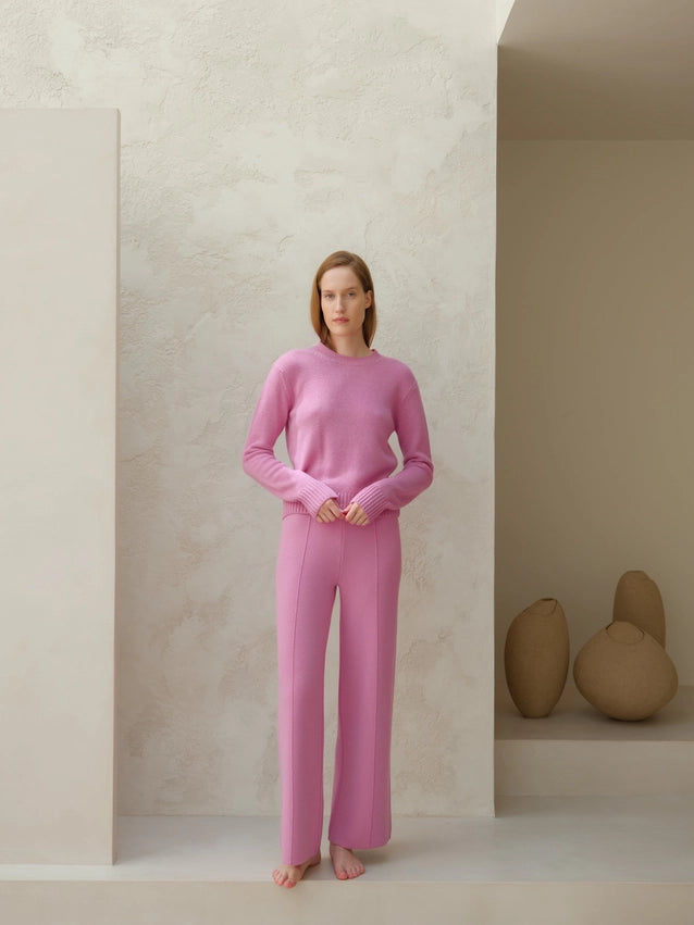 Cashmere Blend Crewneck Sweater-Sweater-LÈMME-S-Steel Grey-Urbanheer