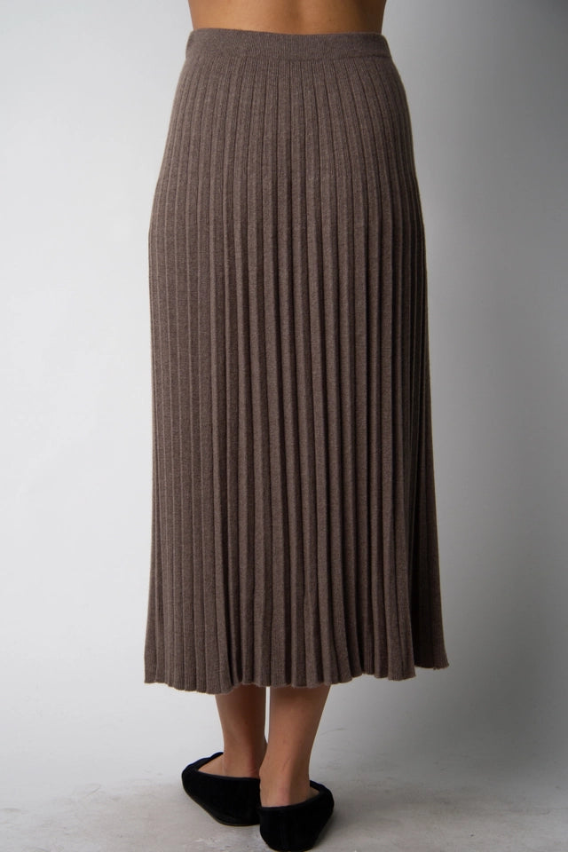 Cashmere Blend Pleated Skirt (3D Knit) Castagna-Skirt-LÈMME-S-Castagna-Urbanheer