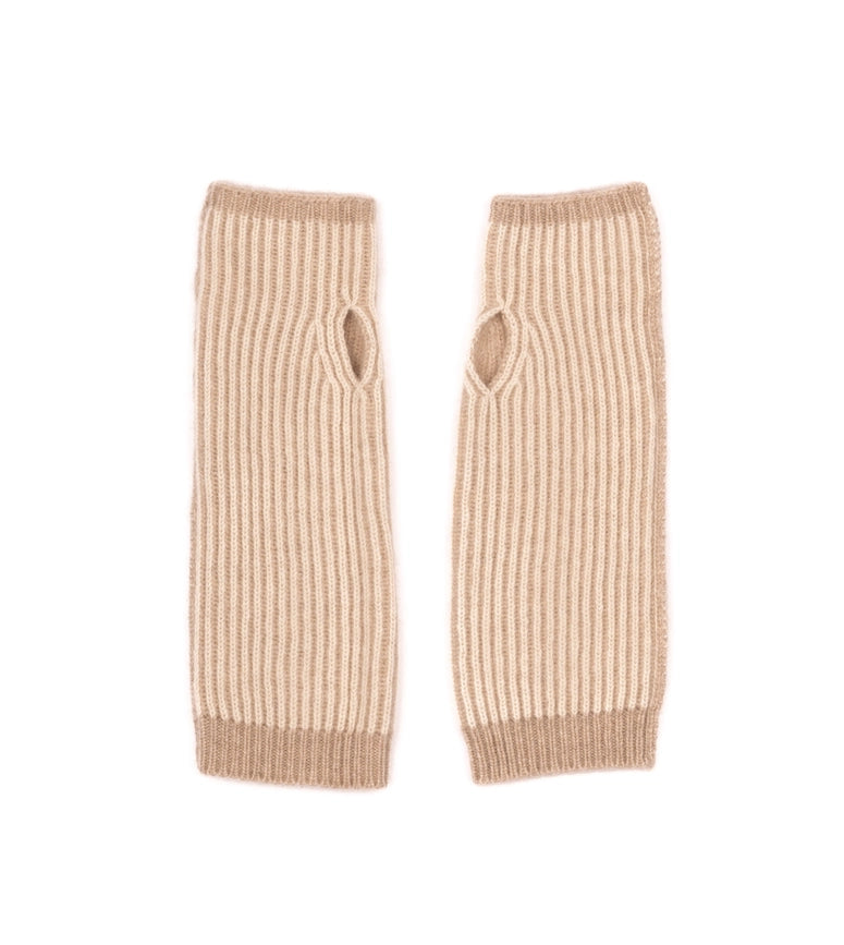 Cashmere Mittens Beige-Mittens-Bel Cashmere S.C.-Beige-100% CASHMERE-Urbanheer