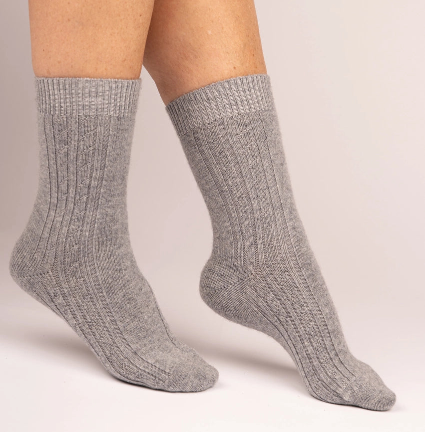 Cashmere Socks-socks-Bel Cashmere S.C.-37-39-grey-Urbanheer