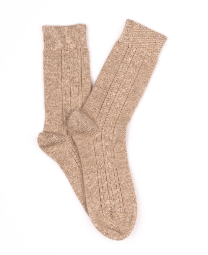 Cashmere Socks-socks-Bel Cashmere S.C.-37-39-Beige-Urbanheer