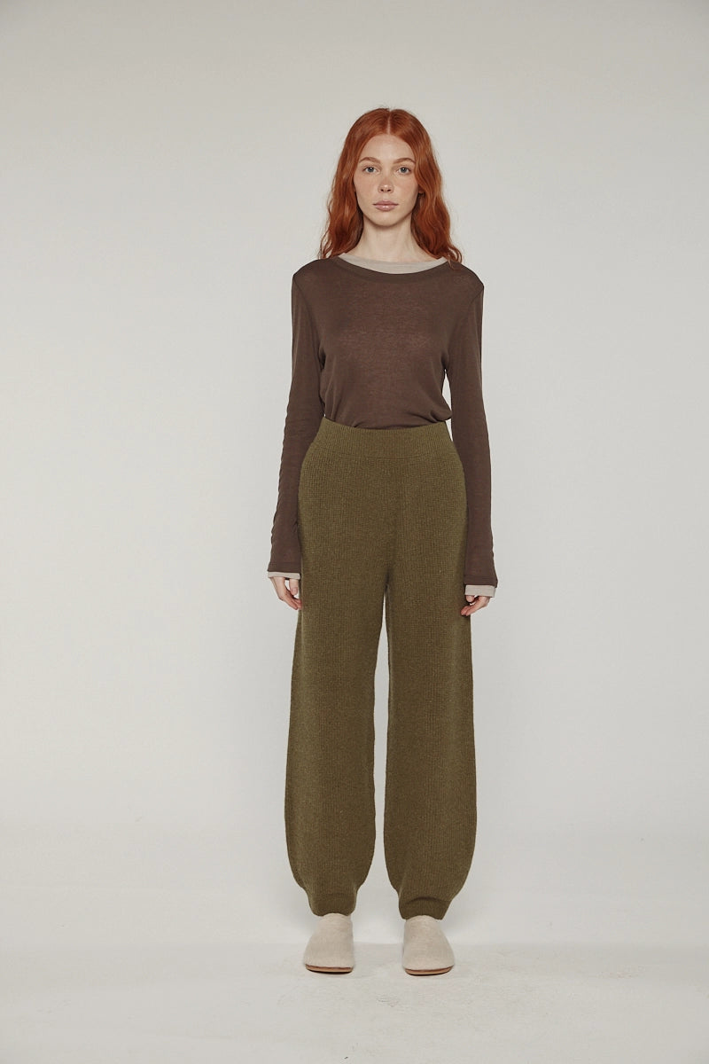 Cashmere Wool Blend Sweater Pants