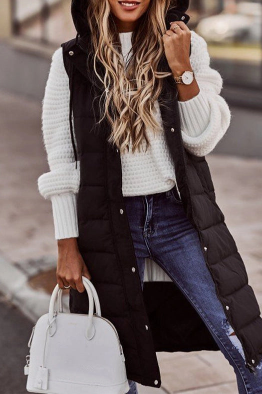 Casual Street Solid Zipper Mandarin Collar Vests(5 Colors)-Vests-Pertify-S-Black-Urbanheer