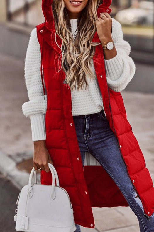 Casual Street Solid Zipper Mandarin Collar Vests(5 Colors)-Vests-Pertify-S-Red-Urbanheer