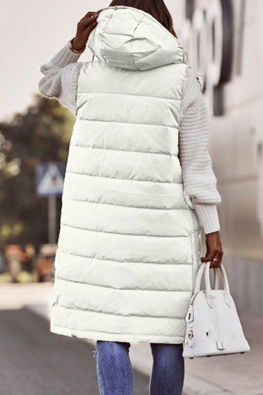 Casual Street Solid Zipper Mandarin Collar Vests(5 Colors)-Vests-Pertify-S-White-Urbanheer