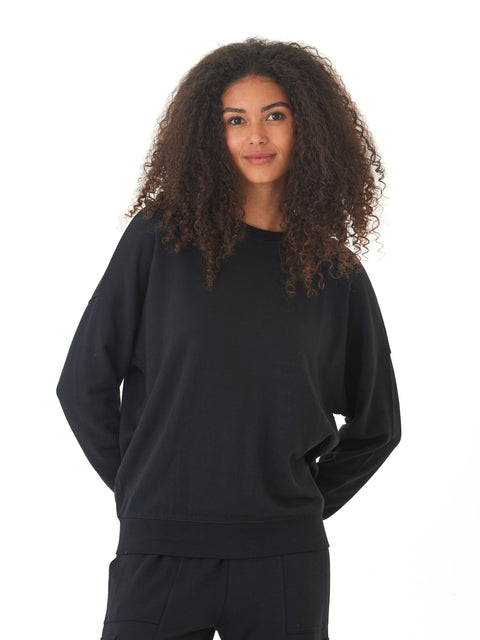 Cathy Boyfriend Feather Fleece Pullover