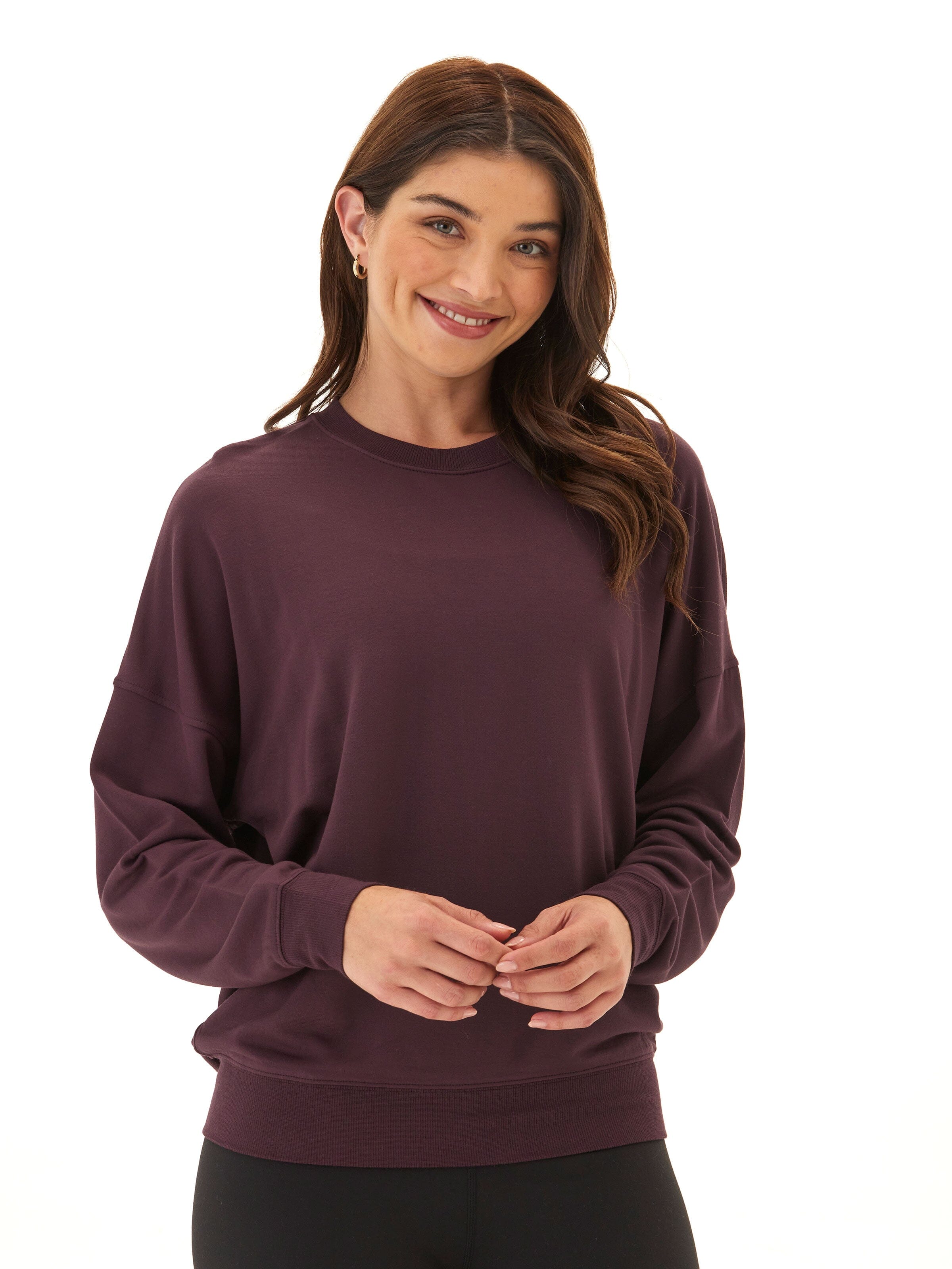 Cathy Boyfriend Feather Fleece Pullover