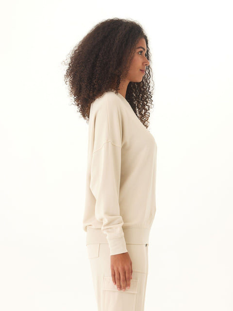 Cathy Boyfriend Feather Fleece Pullover