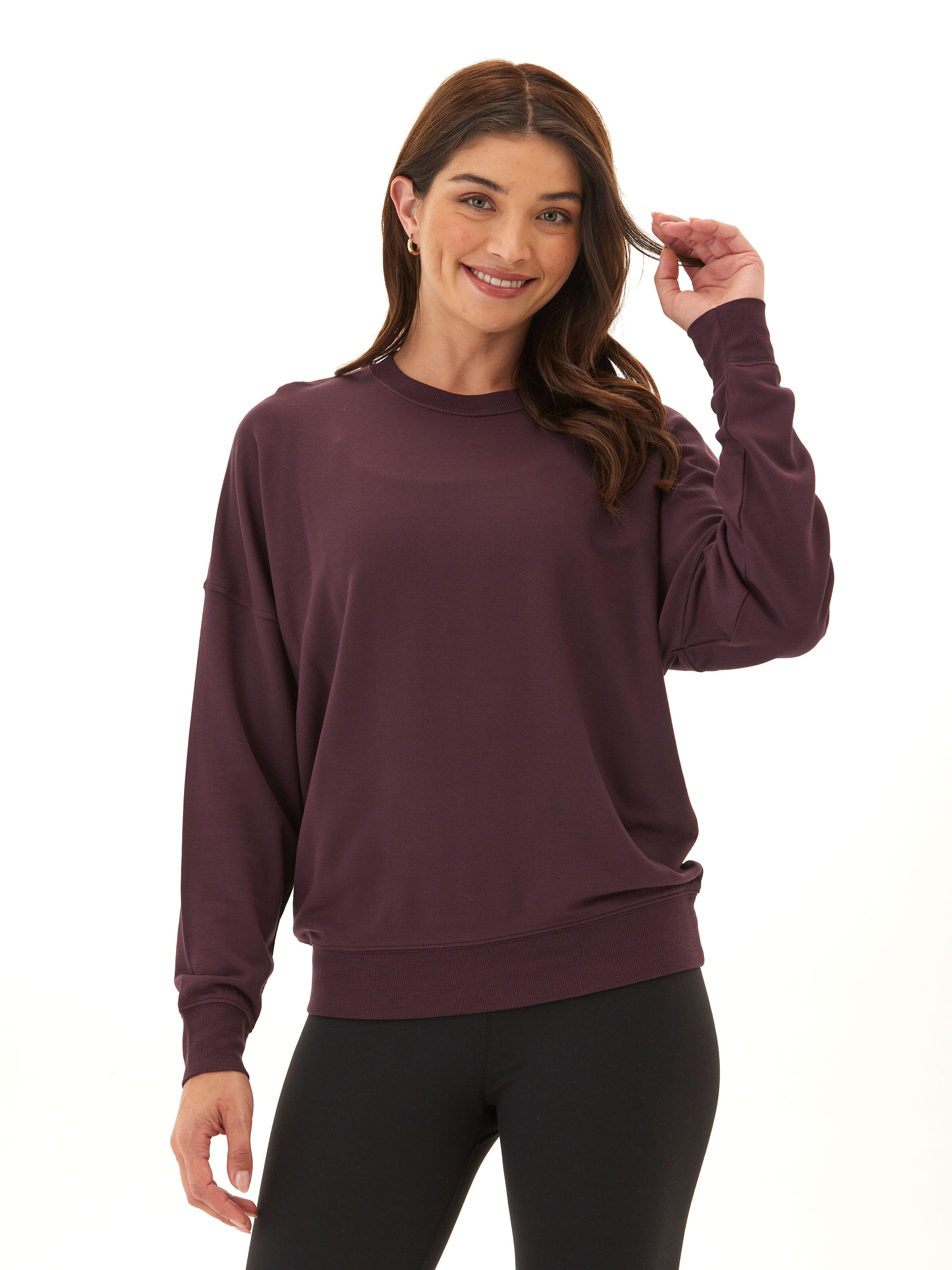 Cathy Boyfriend Feather Fleece Pullover