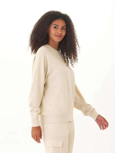 Cathy Boyfriend Feather Fleece Pullover