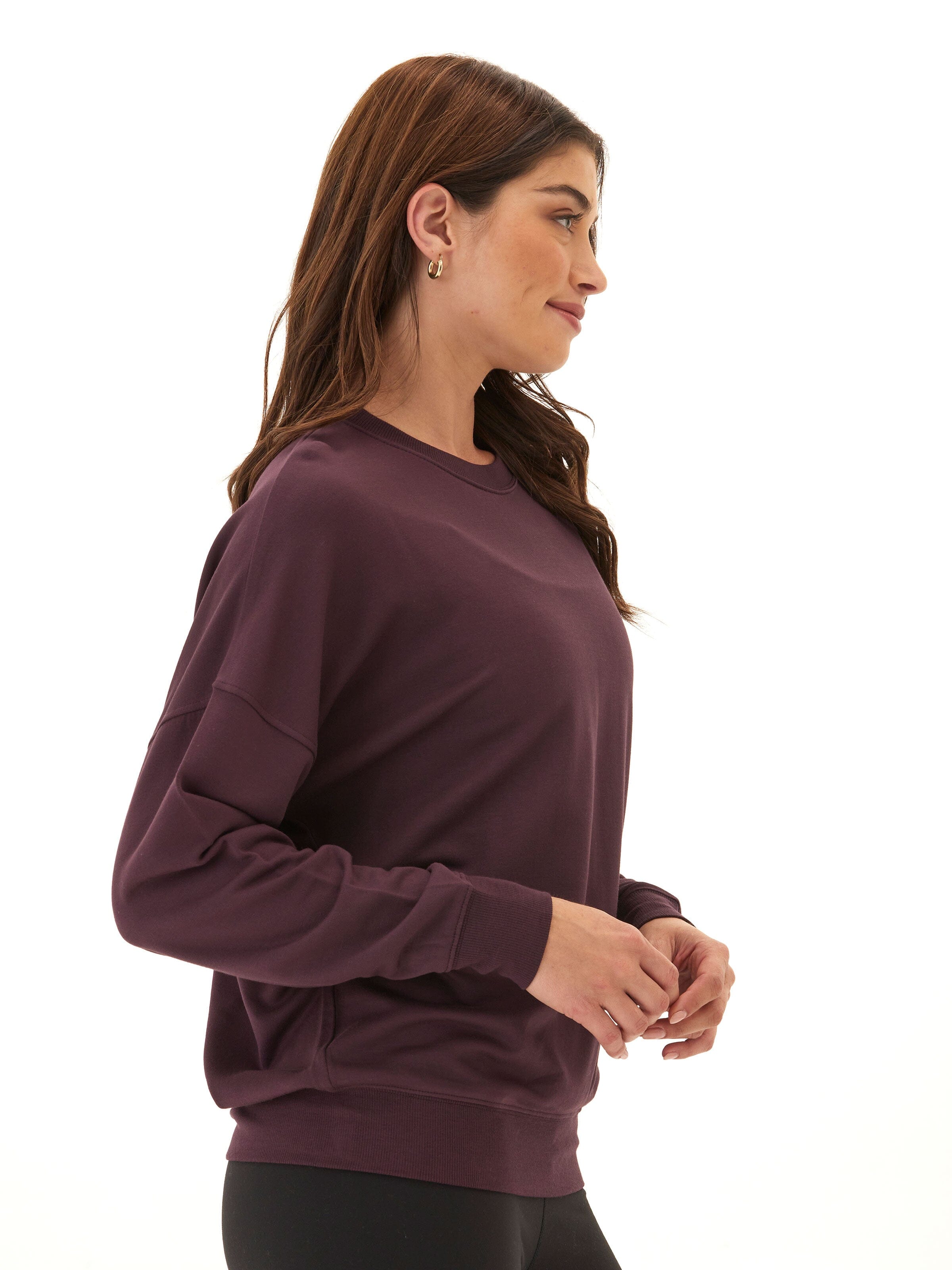 Cathy Boyfriend Feather Fleece Pullover