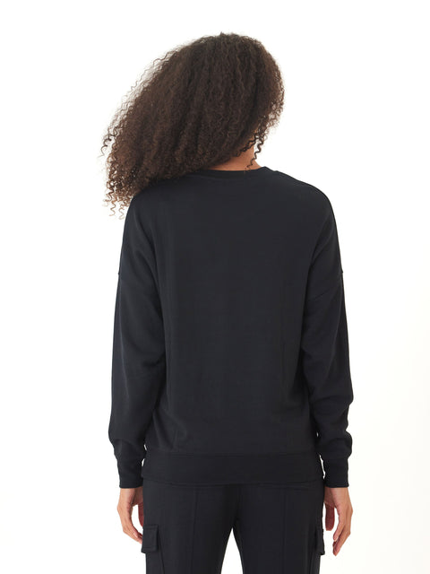 Cathy Boyfriend Feather Fleece Pullover