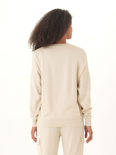 Cathy Boyfriend Feather Fleece Pullover