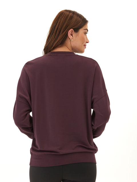 Cathy Boyfriend Feather Fleece Pullover