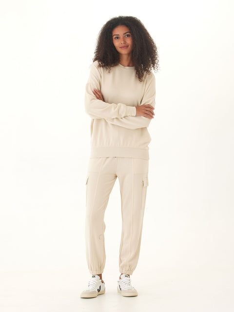 Cathy Boyfriend Feather Fleece Pullover